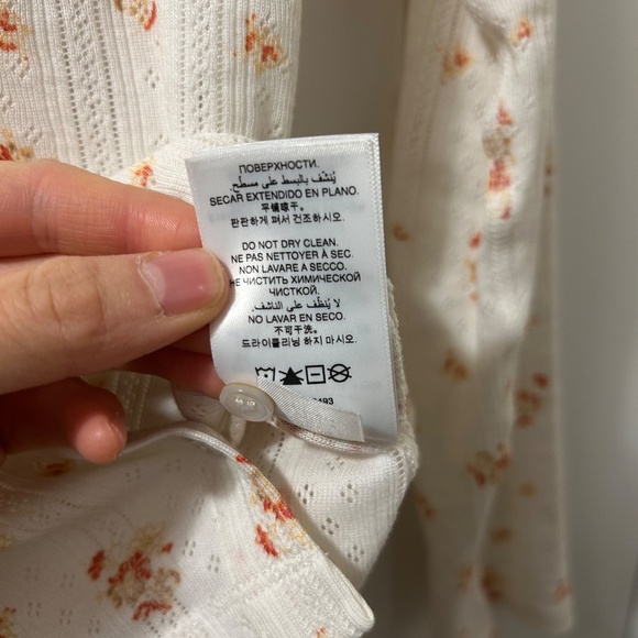 DÔEN Amelie Top in French Marigold organic cotton pointelle - Picture 5 of 7